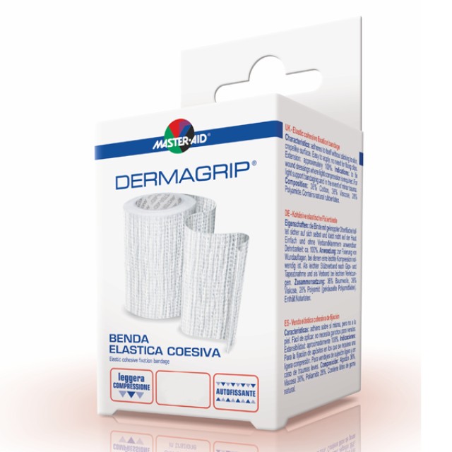 Masteraid Dermagrip Αυτοκόλλητος Ελαστικός Γαζοεπίδεσμος, 4m x 4cm