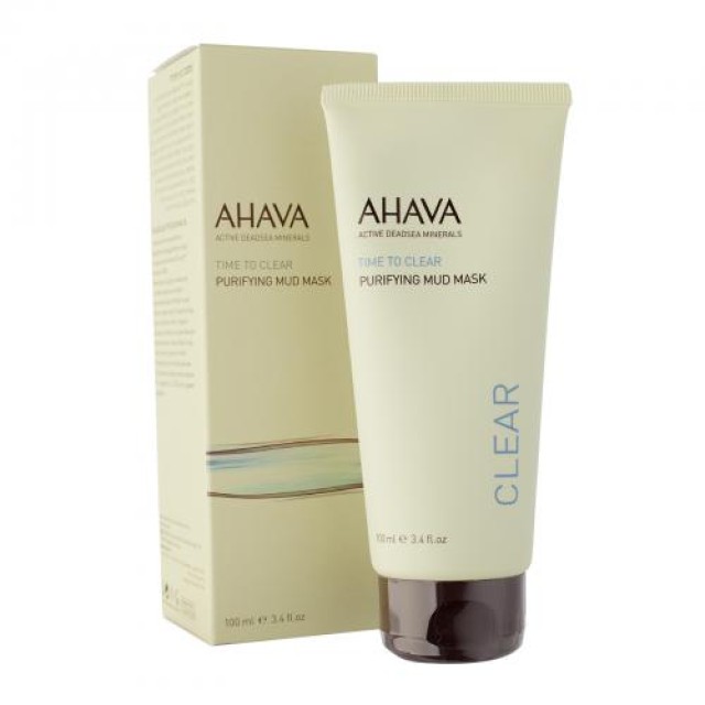 Ahava Time To Clear Purifying Mud Mask Μάσκα Προσώπου Για Βαθύ Καθαρισμό 100ml