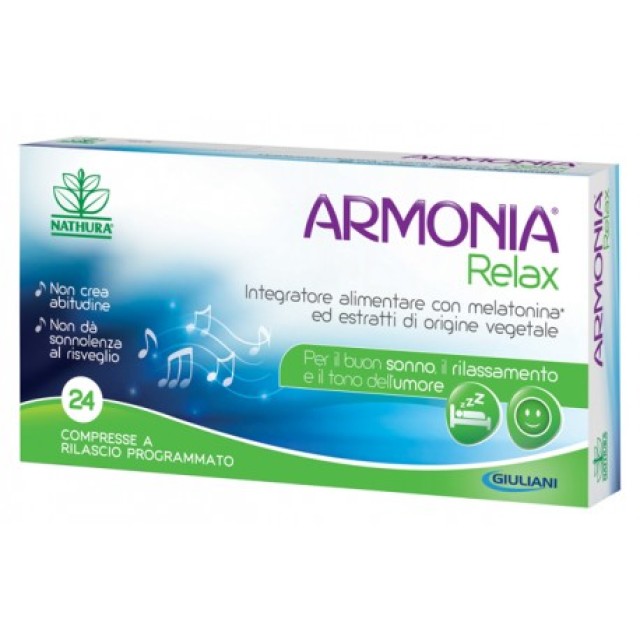 Giuliani Armonia Relax 1mg - Συμπλήρωμα Διατροφής Μελατονίνης, 24 tabs