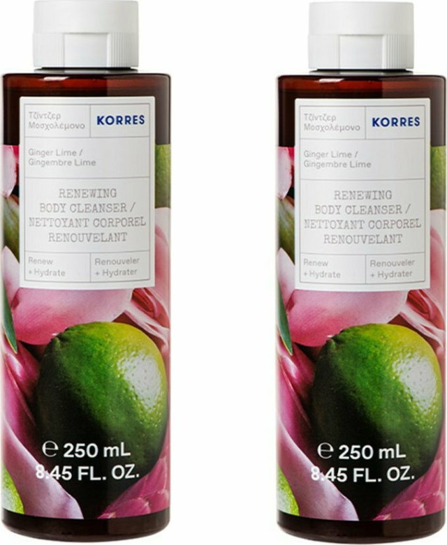 Korres 1+1 Αφρόλουτρο Τζίντζερ - Μοσχολέμονο 2*250ml