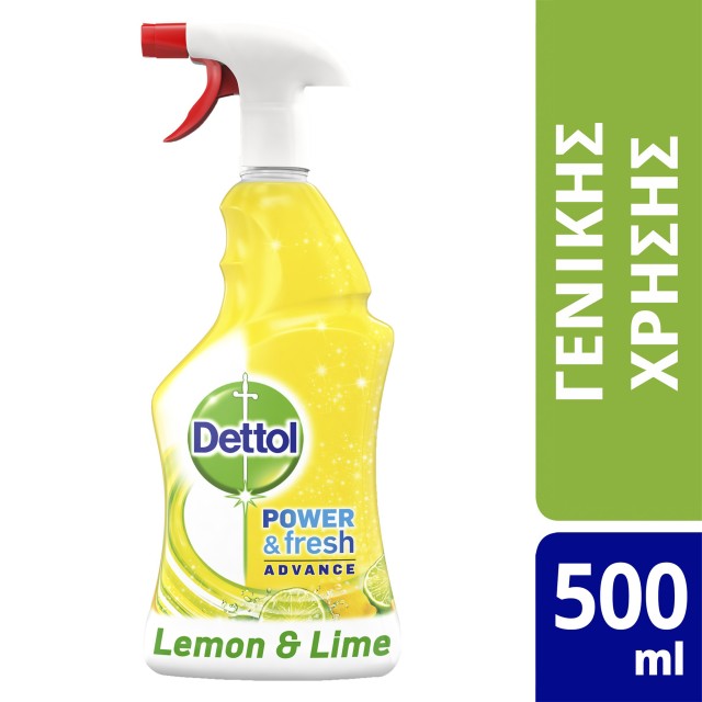 Dettol Power & Fresh Πολυκαθαριστικό Lemon & Lime 500ml