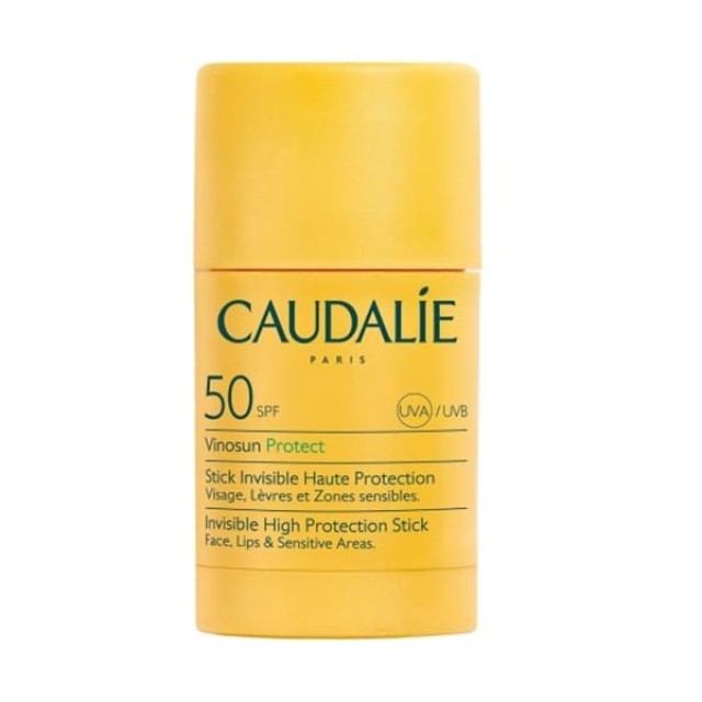 Caudalie Vinosun Protect Invisible Stick SPF50 Αντηλιακό Stick για Πρόσωπο, Χείλη & Ευαίσθητες Περιοχές, 15g