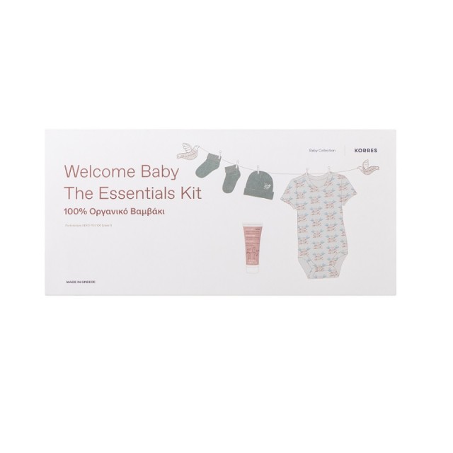 Korres Promo Welcome Baby The Essentials KIt Από 100% Οργανικό Βαμβάκι Σετ Ρούχων Νεογέννητου