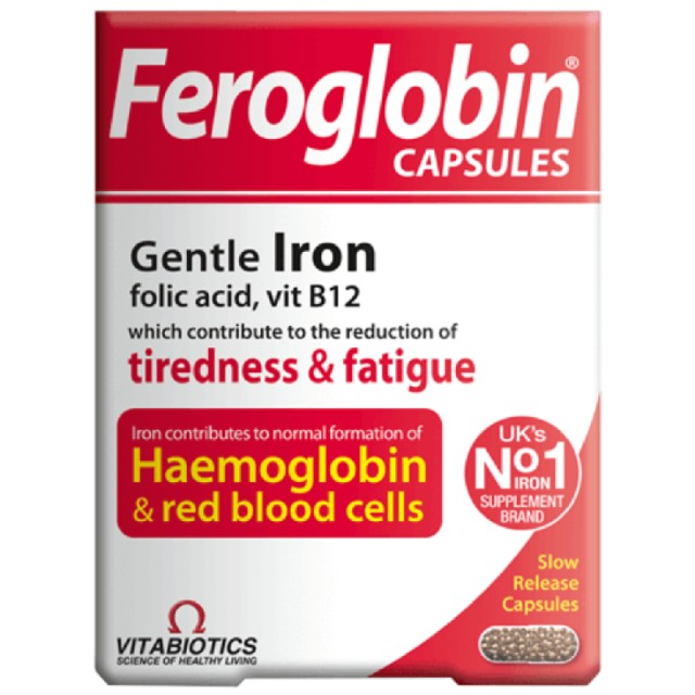 Vitabiotics Ferglobin Gentle Iron Βραδείας Αποδεύσμεσης 30caps