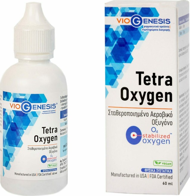 Viogenesis TetraOxygen Σταθεροποιημένο Αεροβικό Οξυγόνο 60ml
