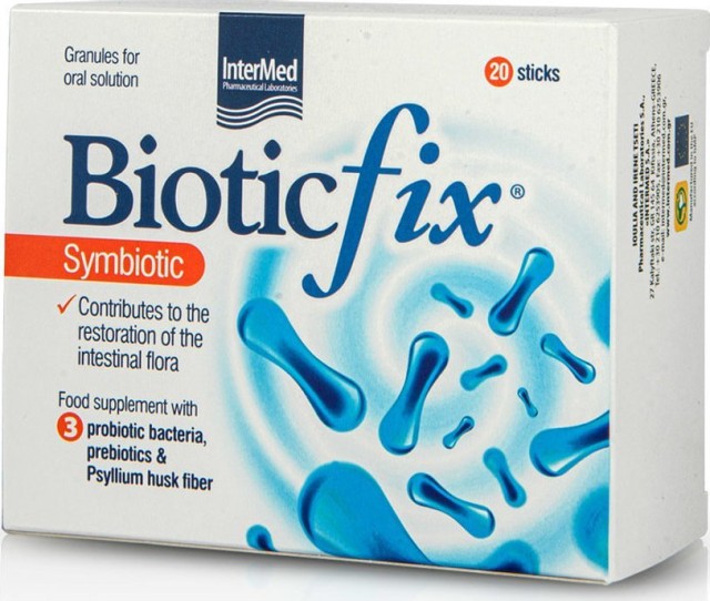 Intermed Bioticfix Symbiotic Συμπλήρωμα Διατροφής με Προβιοτικά 20 sticks