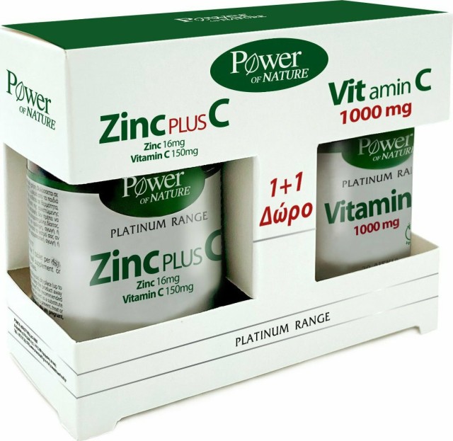 Power Health Promo Classics Platinum Range Zinc Plus C 16mg/150mg 30 ταμπλέτες & Vitamin C 1000mg 20 ταμπλέτες