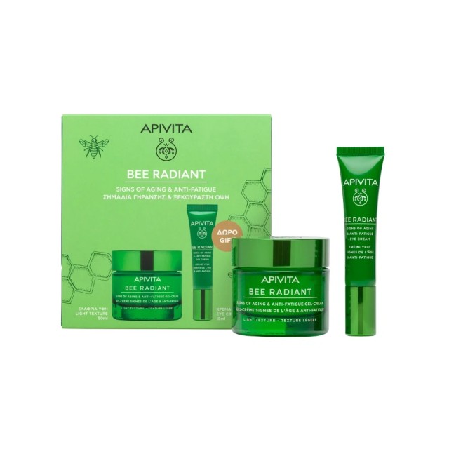 Apivita Promo Bee Radiant Light Cream-Gel Ελαφριάς Υφής 50ml & Δώρο Κρέμα Ματιών 15ml 2τμχ
