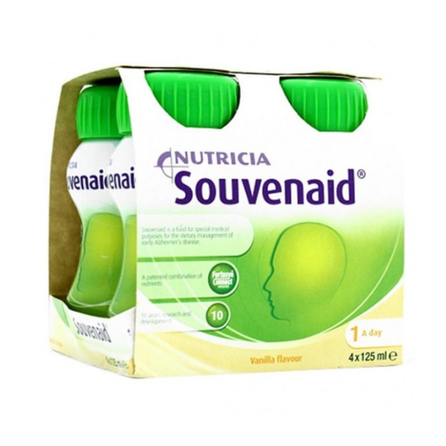 Nutricia Souvenaid Συμπλήρωμα για την Μνήμη 4 x 125ml Βανίλια