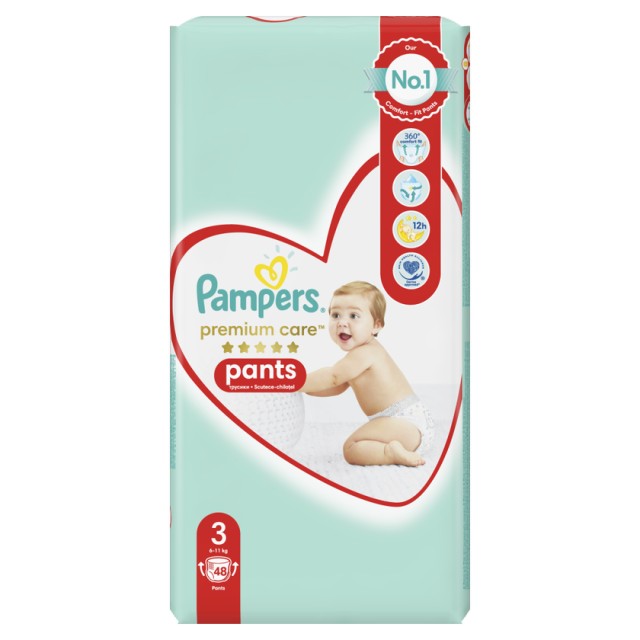 Pampers Premium Care Pants Jumbo Νο3 (6-11kg) 48τμχ