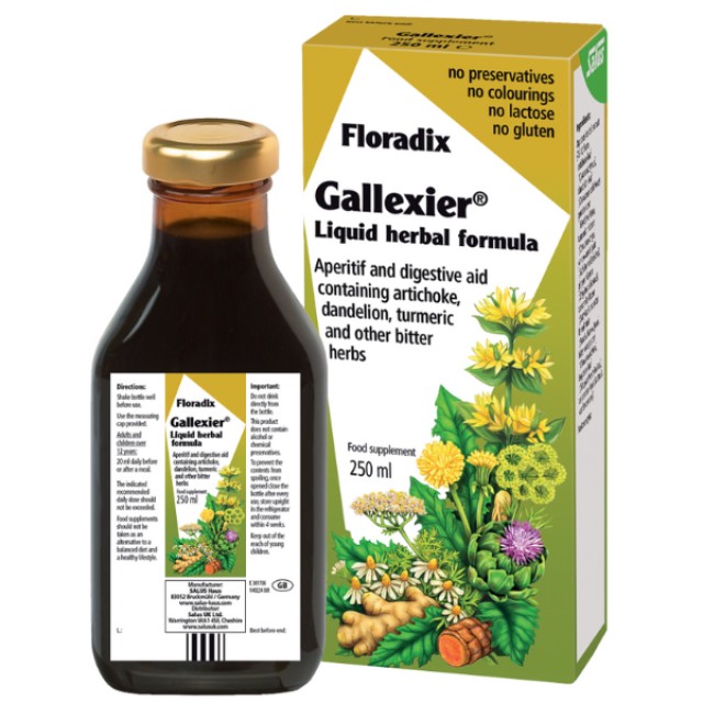 Power Health Floradix Salus Gallexier Πεπτικό Βοήθημα σε Πόσιμο Διάλυμα, 250ml