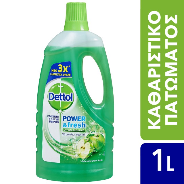 Dettol Καθαριστικό Πατώματος Αντιβακτηριδιακό Πράσινο Μήλο 1lt