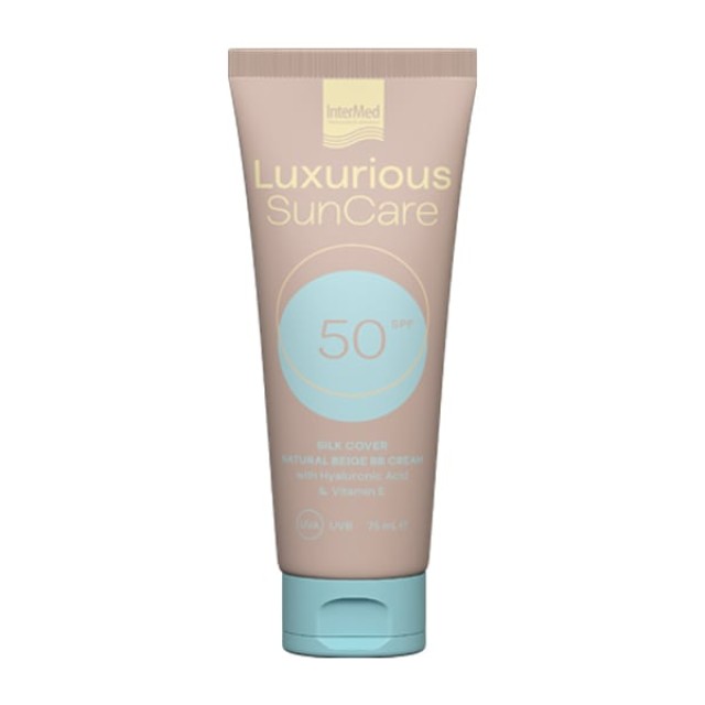 Intermed Luxurious SunCare Silk Cover BB Cream With Hyaluronic Acid SPF50 Αντηλιακή Κρέμα Προσώπου με Χρώμα, 75ml