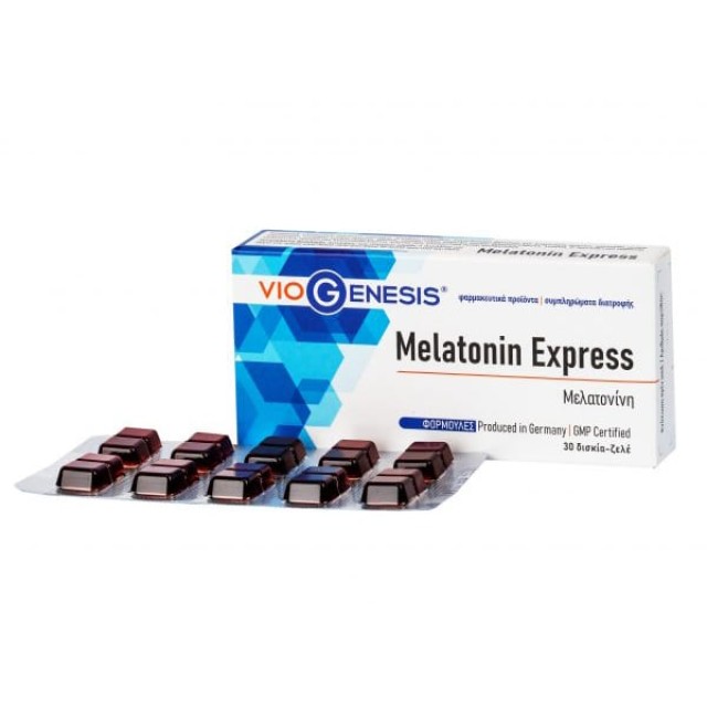 Viogenesis Melatonin Express Μελατονίνη, 30 gel-tabs
