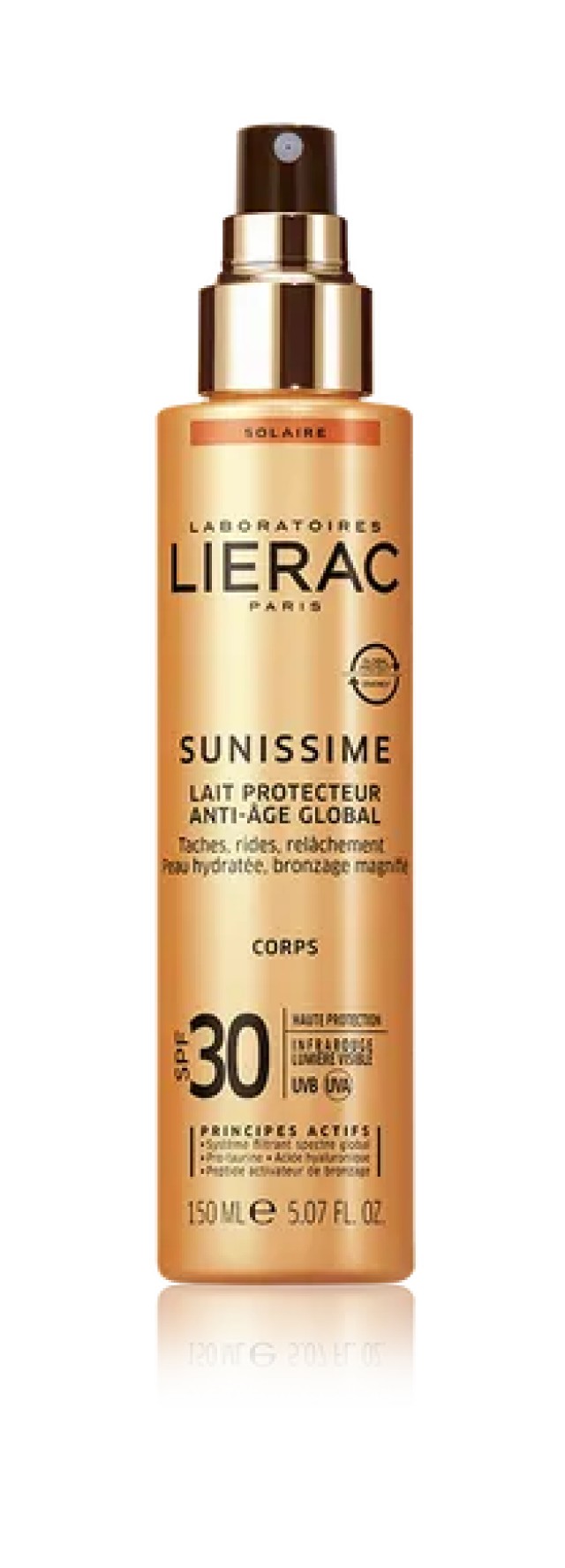Lierac Sunissime Anti-Aging Global Milk Αντηλιακό Γαλάκτωμα Σώματος Ολικής Αντιγήρανσης SPF30 150ml