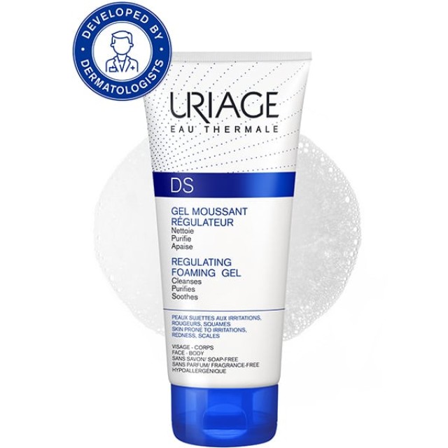 Uriage D.S Regulating Foaming Gel Αφρώδες Ρυθμιστικό Τζελ Καθαρισμού, 150ml