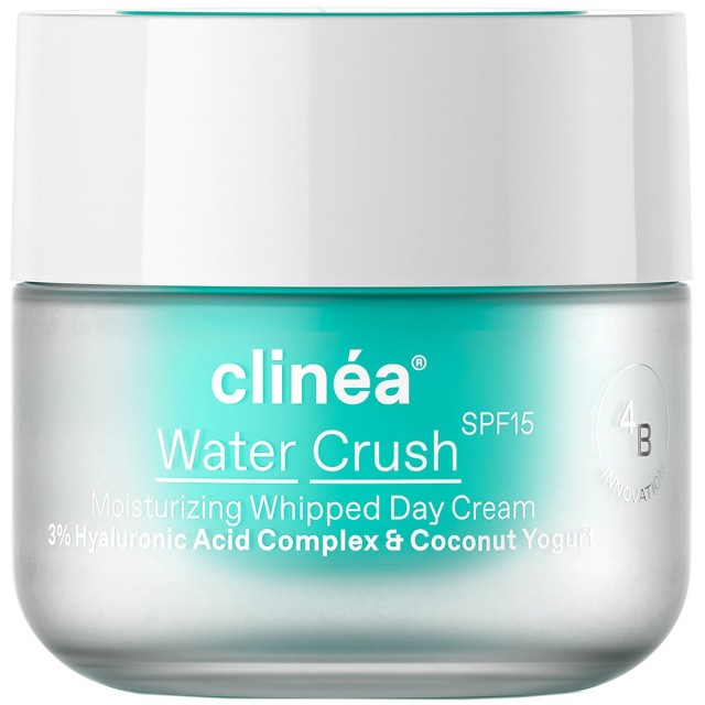 Clinea Water Crush Moisturizing Whipped Day Cream Ενυδατική Κρέμα Ημέρας Με Αντηλιακή Προστασία Spf15 50ml