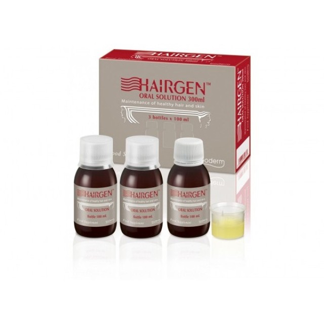 Boderm Hairgen Oral Solution Συμπλήρωμα Διατροφής για Υγιή Μαλλιά & Δέρμα, 3x100ml