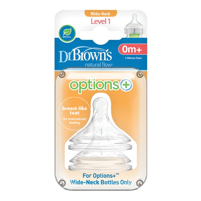 Dr. Browns WN 1201 Θηλές Options+ Επίπεδο 1, 0-3m 2τμχ