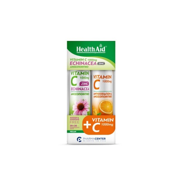 Health Aid Promo Vitamin C Βιταμίνη C 1000mg Echinacea Zinc 20 αναβράζοντα δισκία & Vitamin C Βιταμίνη C 1000mg 20 αναβράζοντα δισκία