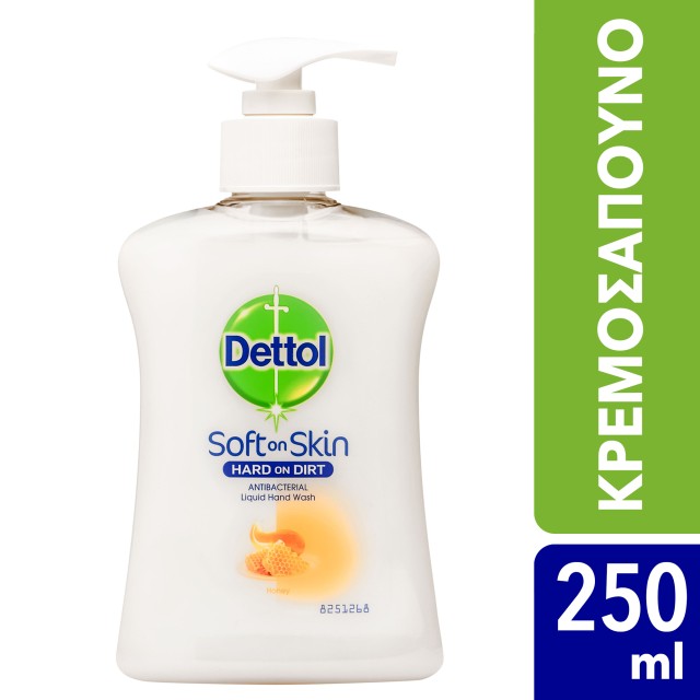 Dettol Υγρό Κρεμοσάπουνο Με Αντλία Με Μέλι 250ml