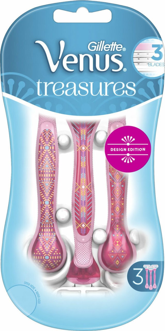 Gillette Venus Treasures Γυναικεία Ξυραφάκια 3τμχ