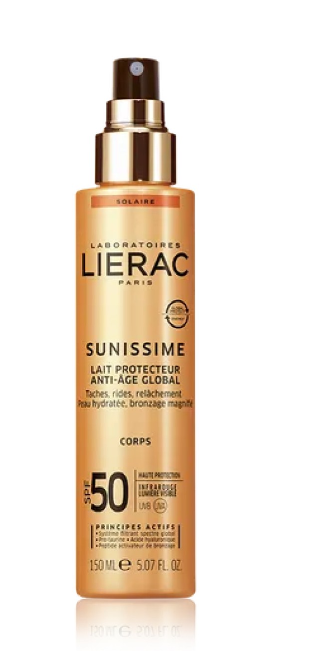 Lierac Sunissime Anti-Aging Global Milk Αντηλιακό Γαλάκτωμα Σώματος Ολικής Αντιγήρανσης SPF50 150ml