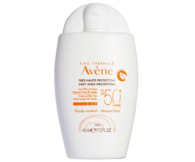 Avene Fluid Mineral Αντηλιακή Κρέμα Προσώπου Για Ευαίσθητο Δέρμα SPF50+ 40ml