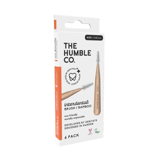 The Humble Co. Μεσοδόντια Βουρτσάκια Bamboo 0.45mm Πορτοκαλί 6τμχ