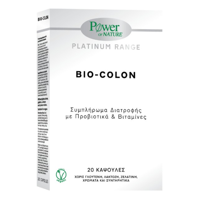 Power Of Nature Platinum Range Bio-Colon, 20caps