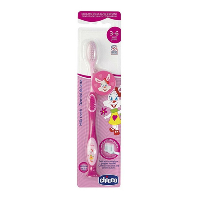 Chicco Dental Care Οδοντόβουρτσα 3-6 Ετών Ροζ  1τμχ