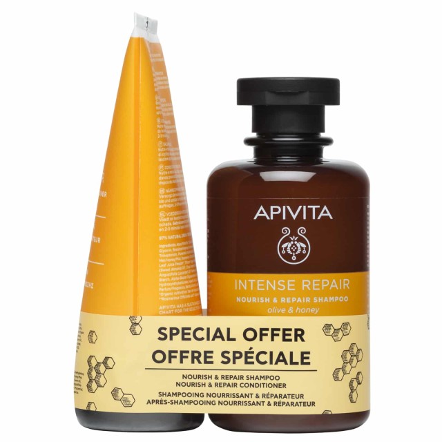 Apivita Promo Θρέψη & Επανόρθωση Σαμπουάν Ελιά & Μέλι 250ml & Conditioner Ελιά & μέλι 150ml