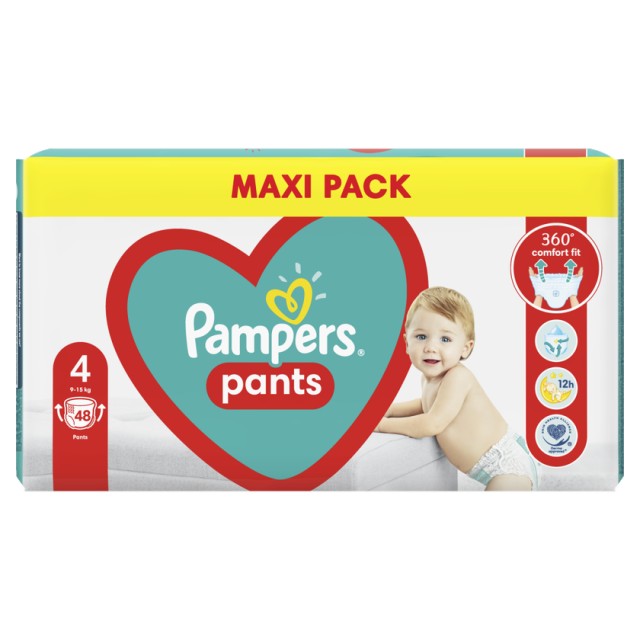 Pampers Pants Maxi Pack No4 (9-15kg) 48τμχ