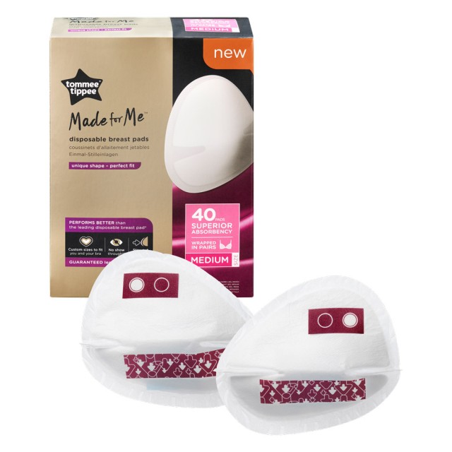 Tommee Tippee Επιθέματα Στήθους Medium 40τμχ