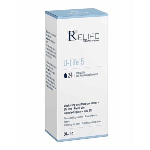 MENARINI ReLife U-Life 5 Moisturising Face Cream Ενυδατική Κρέμα Προσώπου, 50ml