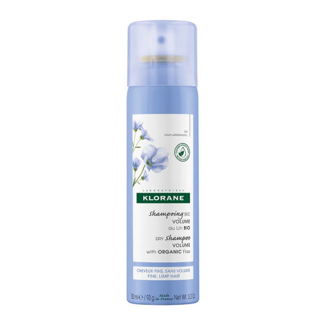 Klorane Linum Dry Shampoo Ξηρό Σαμπουάν Για Όγκο Με Ίνες Βιολογικού Λιναριού 50ml