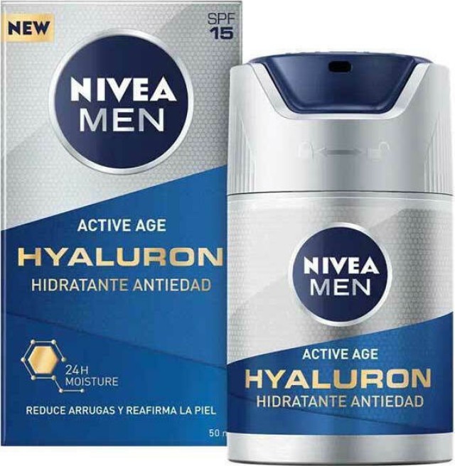 Nivea Men Active Age Hyaluron Ενυδατική Κρέμα Κατά Των Ρυτίδων SPF15 50ml