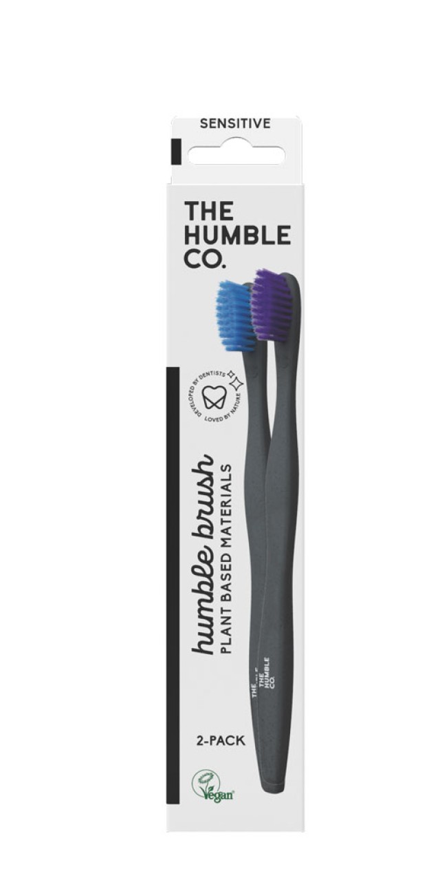 The Humble Co. Βιοδιασπώμενες Οδοντόβουρτσες Φυτικής Βάσης Sensitive 2τμχ