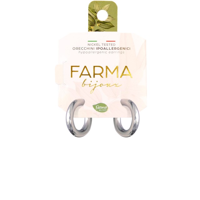Farma Bijoux Υποαλλεργικά Σκουλαρίκια Κρίκοι Ασημί 16mm (BEC902-16M)