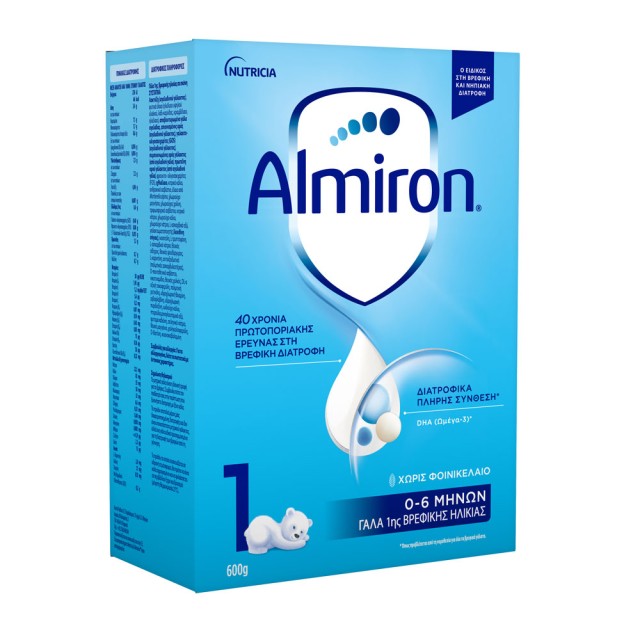Nutricia Almiron 1 Γάλα Σε Σκόνη 0-6m+ 600gr