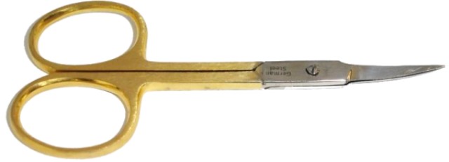 Reveri 109 Professional Curved Nail Scissors Ψαλιδάκι Παρανυχίδων Κυρτό 3,5′ Χρυσό/Ασημί 1τμχ