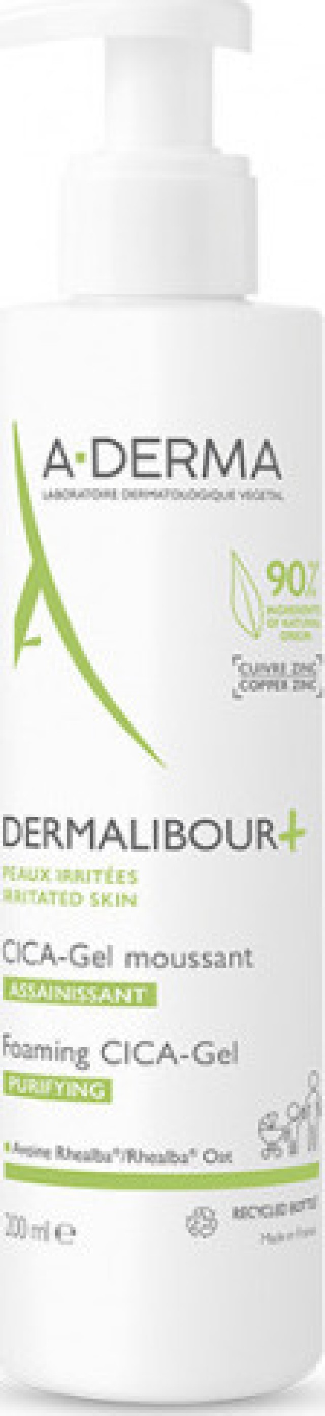 A-Derma Dermalibour+ Cica Moussant Εξυγιαντικό Αφρίζον Τζελ Καθαρισμού Για Όλη Την Οικογένεια 200ml