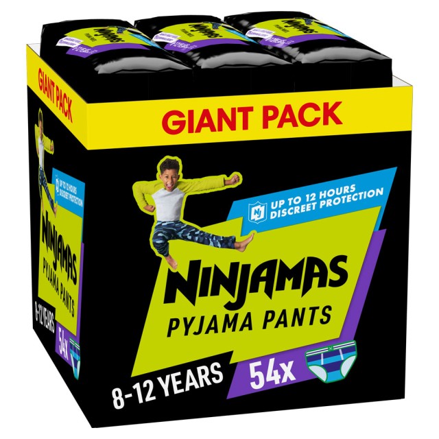 Pampers Nijamas Pants Monthly Γιά Αγόρι 8-12Ετώμ 54τμχ