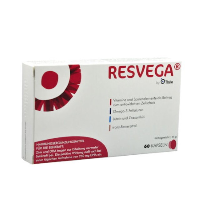 Thea Pharma Resvega Συμπλήρωμα διατροφής για την διατήρηση της φυσιολογικής όρασης 60 κάψουλες