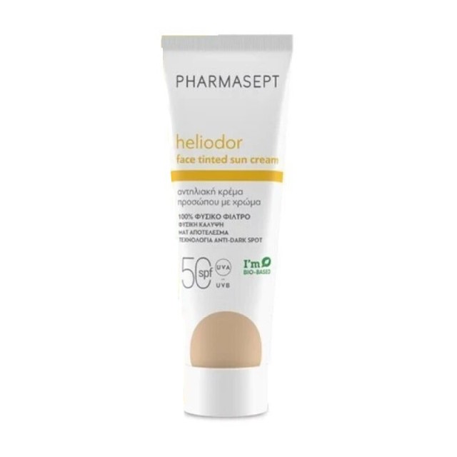 Pharmasept Heliodor Face Tinted Sun Cream Αντηλιακή Κρέμα Προσώπου Με Χρώμα Spf50 50ml