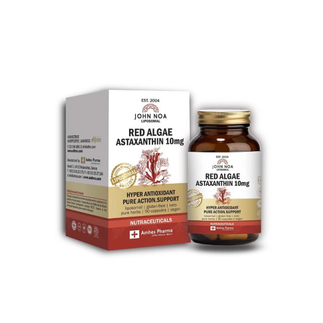 John Noa Liposomal Red Algae Astaxanthin 10mg 90 φυτικές κάψουλες