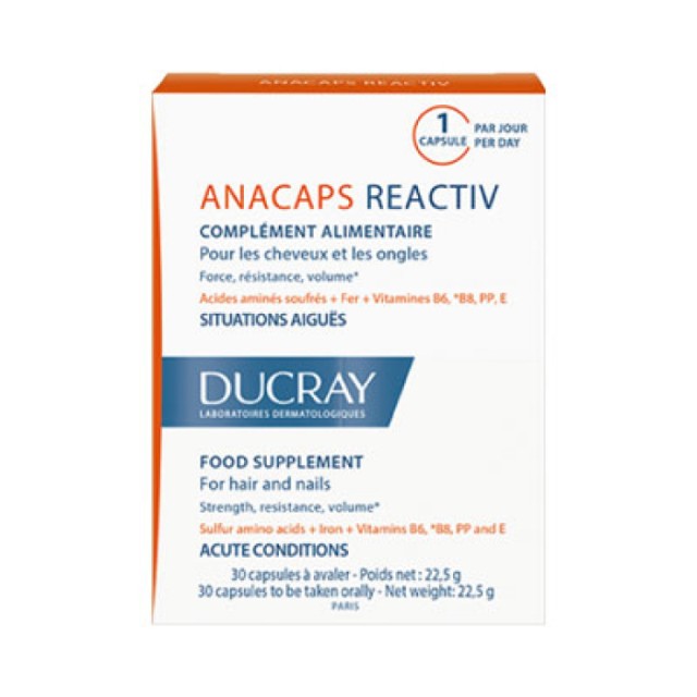 Ducray Anacaps Réactiv Συμπλήρωμα Διατροφής 30 κάψουλες