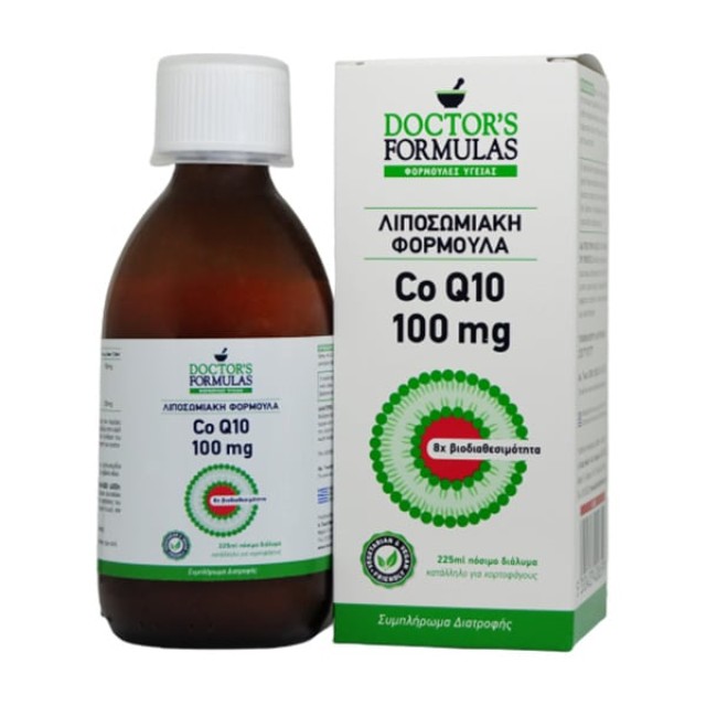 Doctors Formulas Co Q10 100mg Συμπλήρωμα Διατροφής Λιποσωμιακή Φόρμουλα με Συνένζυμο Q10, 225ml
