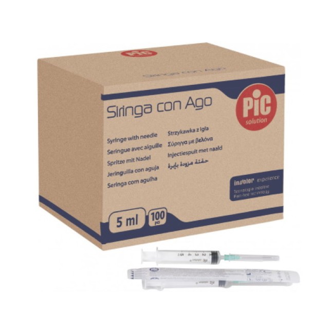 Pic Solution Solution Σύριγγα με Βελόνα 5ml 23G 100 τεμάχια