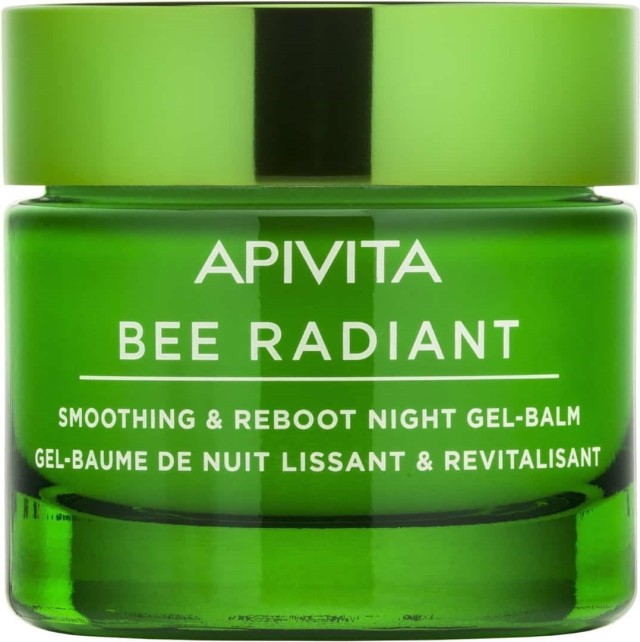 Apivita Bee Radiant Gel-Balm Νύχτας Για Λείανση & Αναζωογόνηση Λευκή Παιώνια & Πατενταρισμένη Πρόπολη 50ml